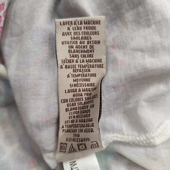 Natural Reflections Dress Womens Sz M Pink Floral Cotton Sleeveless Coquette - Picture 6 of 7